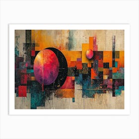 Colorful Chronicles: Abstract Narratives of History and Resilience. Abstract Painting 11 Art Print