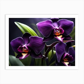 Black Orchid Art Print