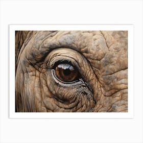 Rhinoceros Eye Realism Art Print