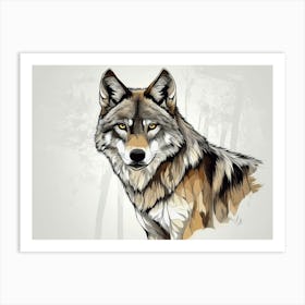 Wolf Painting 3 Art Print