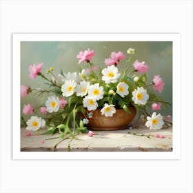 Spring Flowers Oil Painting 06 Art Print