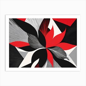 Abstract Flower Canvas Print, vector art Art Print