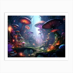 Mushroom Forest Art Print