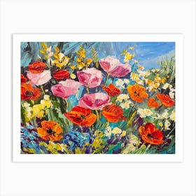 Poppies In The Garden Art Print