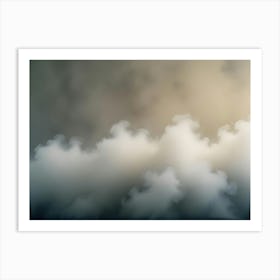 Abstract White Smoke Against A Dark Background Art Print