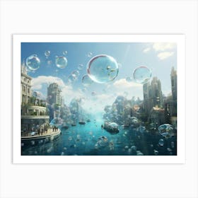 Bubble City Art Print