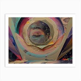 Colourful , abstract, eye, artwork print. "Watching" Art Print