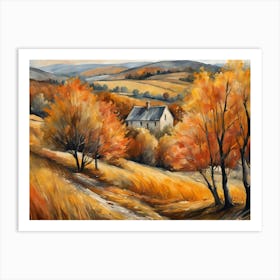 Autumn Landscape Painting (30) Art Print