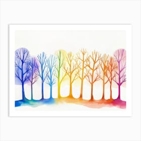 Rainbow Forest Art Print