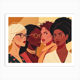 Women In Glasses 5 Art Print