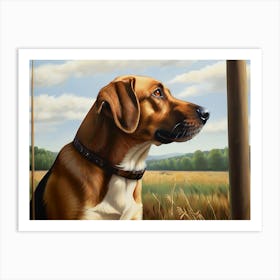 Pensive Beagle Art Print