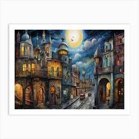 Night In The City 5 Art Print