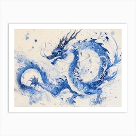 Blue Dragon Art Print