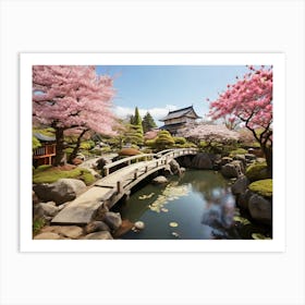 Japanese Garden paintings art print 1 Art Print