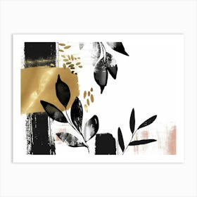 Gold And Black Canvas Print 57 Art Print