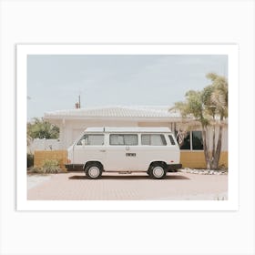 Warm Summer Beach Van Art Print