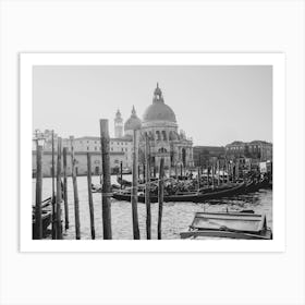 Venice Italy In Black And White 03 Art Print