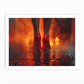 Red High Heeled Shoes Art Print