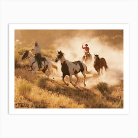 Horse Roundup Art Print