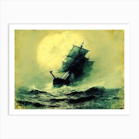 Ship At Sea Art Print