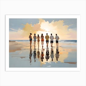 Friends At The Beach Art Print