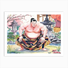 Sumo Wrestling Art Print