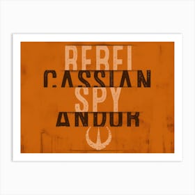 Rebel Cassian Spy Andor Art Print