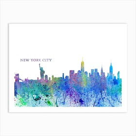 New York City Skyline Splash Art Print