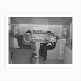 Family Of Rohr Aircrafts Worker In Their Trailer Home At The Fsa (Farm Security Administration) Camp For Defense Art Print