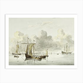 Boats In Quiet Water, Jean Bernard Art Print