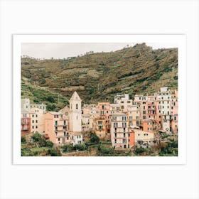 Colorful Buildings In The Mountains Of Cinque Terre In Italy Art Print
