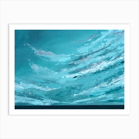 Turquoise Cloudscape Art Print