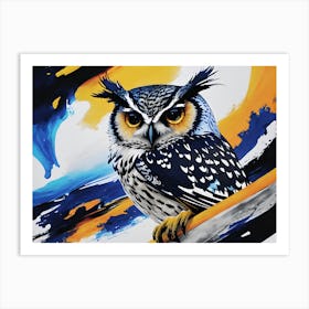 Aesthetic Owl Painting Art Print