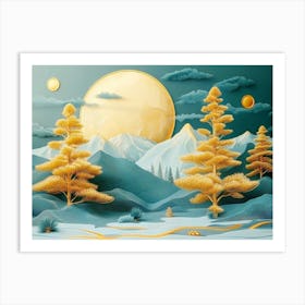 3d Landscape 1 Art Print