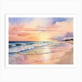 Sunset At The Beach 6 Art Print