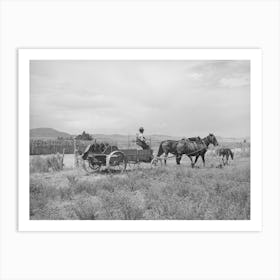 Fsa (Farm Security Administration) Cooperative Manure Spreader In Action, Box Elder County, Utah By Russell Lee Art Print