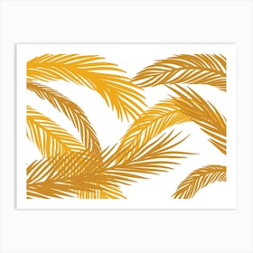 Gold Palms 1 Art Print