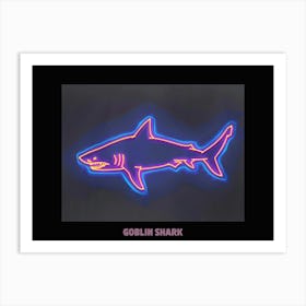 Neon Pink Goblin Shark Poster 1 Art Print