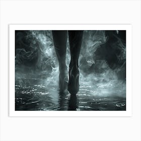 Ballet Dancer In Water Art Print