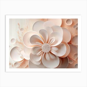 Paper Flower Wall Art 10 Art Print