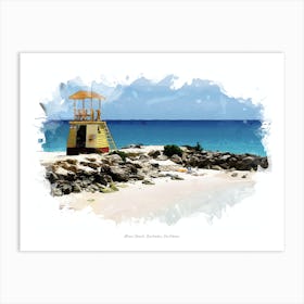 Miami Beach, Barbados, Caribbean Art Print