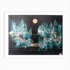 Moonlight In The Forest 1 Art Print