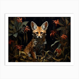 Bengal Fox Painting 3 Art Print