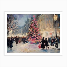 Christmas In Paris 1 Art Print