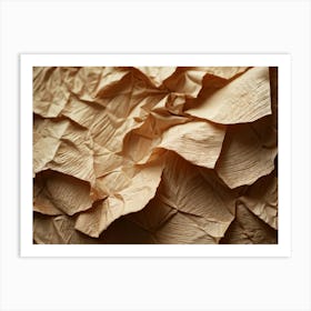 Crinkled Paper Featuring An Array Of Textured Patterns And Pronounced Creases Macro Photography Hi (5) Art Print