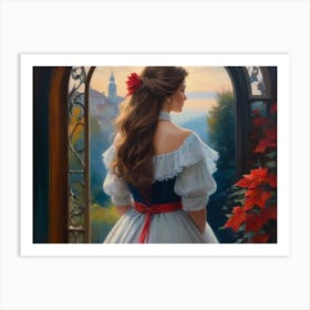 Girl In A Dress 5 Art Print