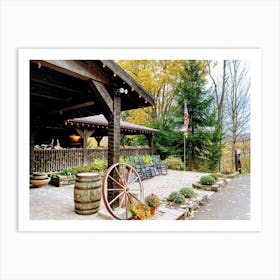 Country Inn In Autumn Art Print