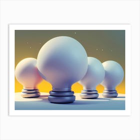 Light Bulbs Art Print