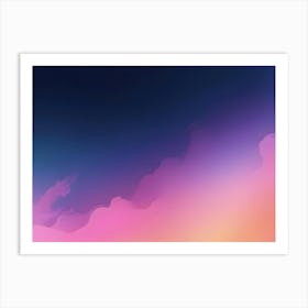 Abstract Brushstroke Background In Pink, Purple, And Orange Art Print