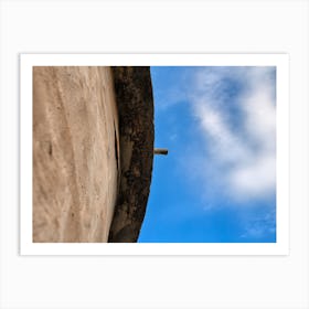 Pipe On A Roof Of An Old Building View From Below Art Print